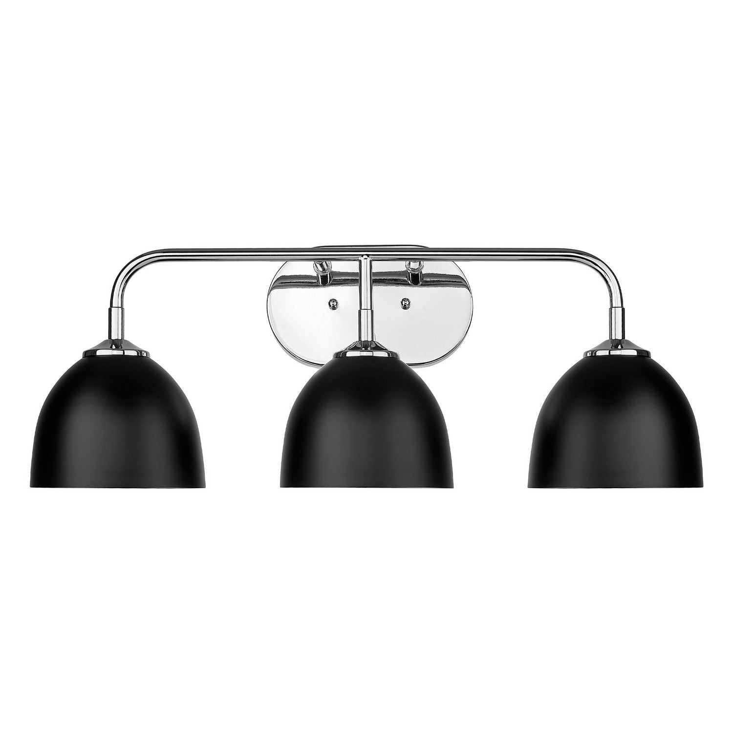Golden - 6956-BA3 CH-BLK - Three Light Vanity - Zoey - Chrome
