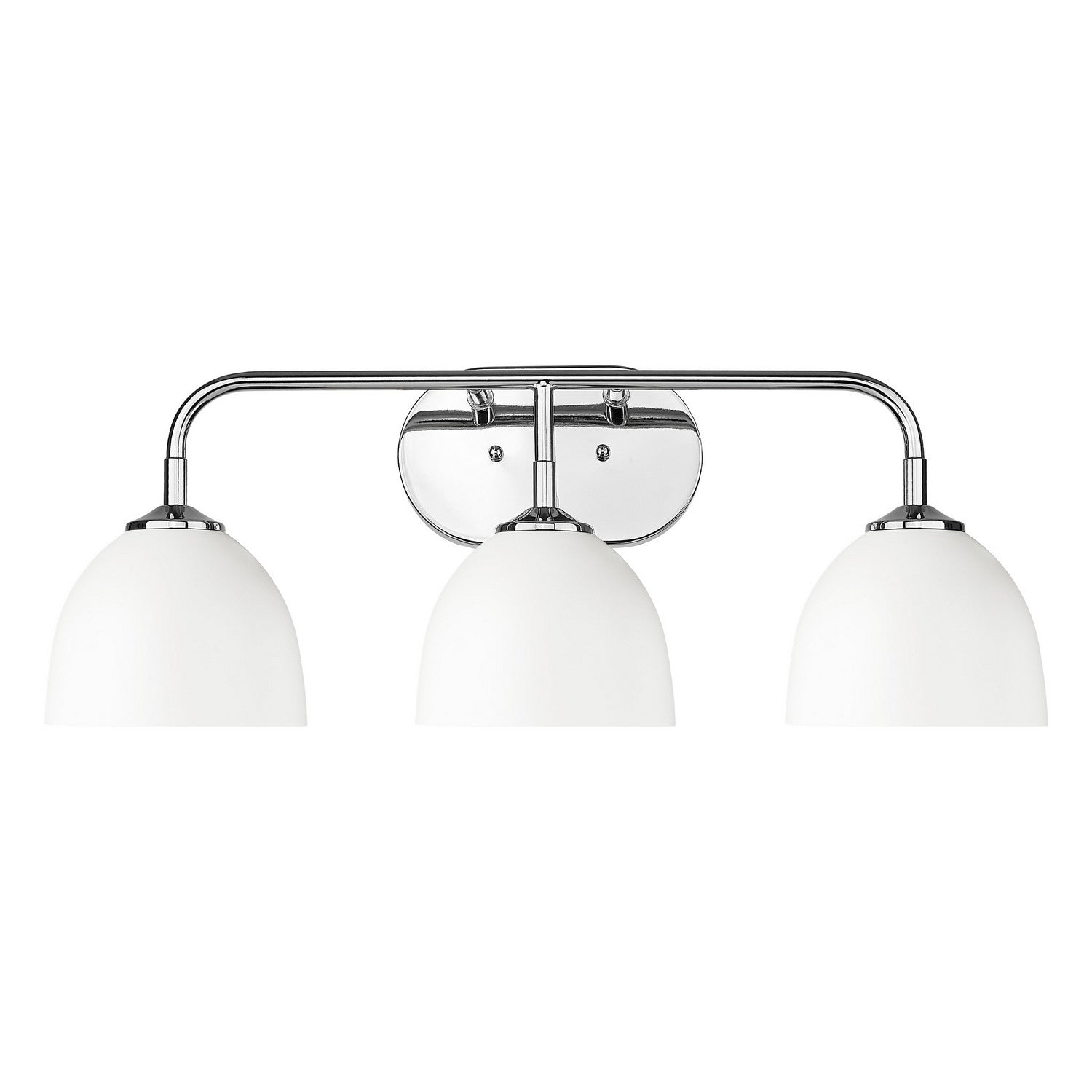 Golden - 6956-BA3 CH-WHT - Three Light Vanity - Zoey - Chrome