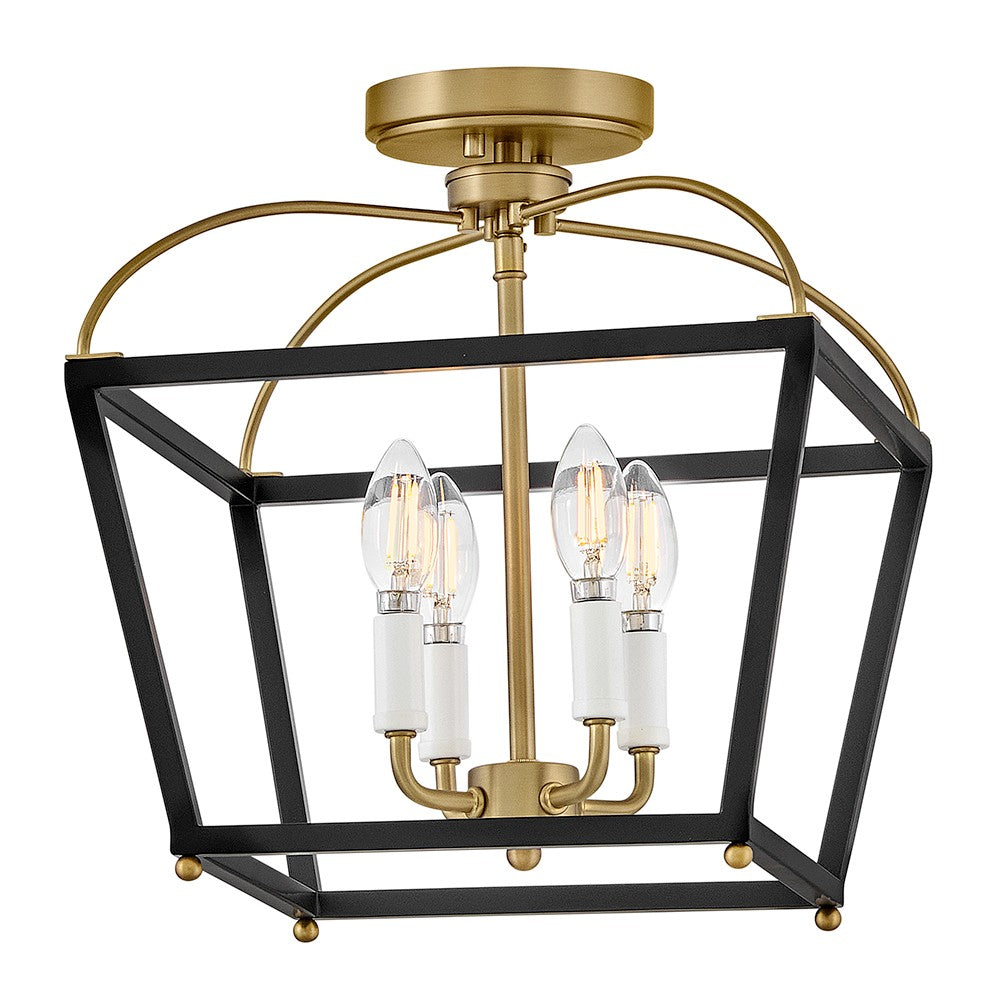 Lark - 84273BK-LCB - LED Semi-Flush Mount - Tate - Black