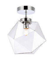 Elegant Lighting - LD2346C - One Light Flush Mount - Lawrence - Chrome and Clear