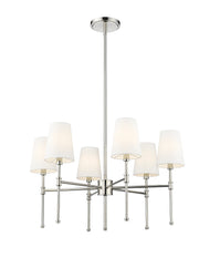 Millennium - 16106-PN - Six Light Chandelier - Adorra - Polished Nickel