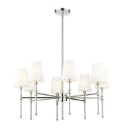 Millennium - 16108-PN - Eight Light Chandelier - Adorra - Polished Nickel