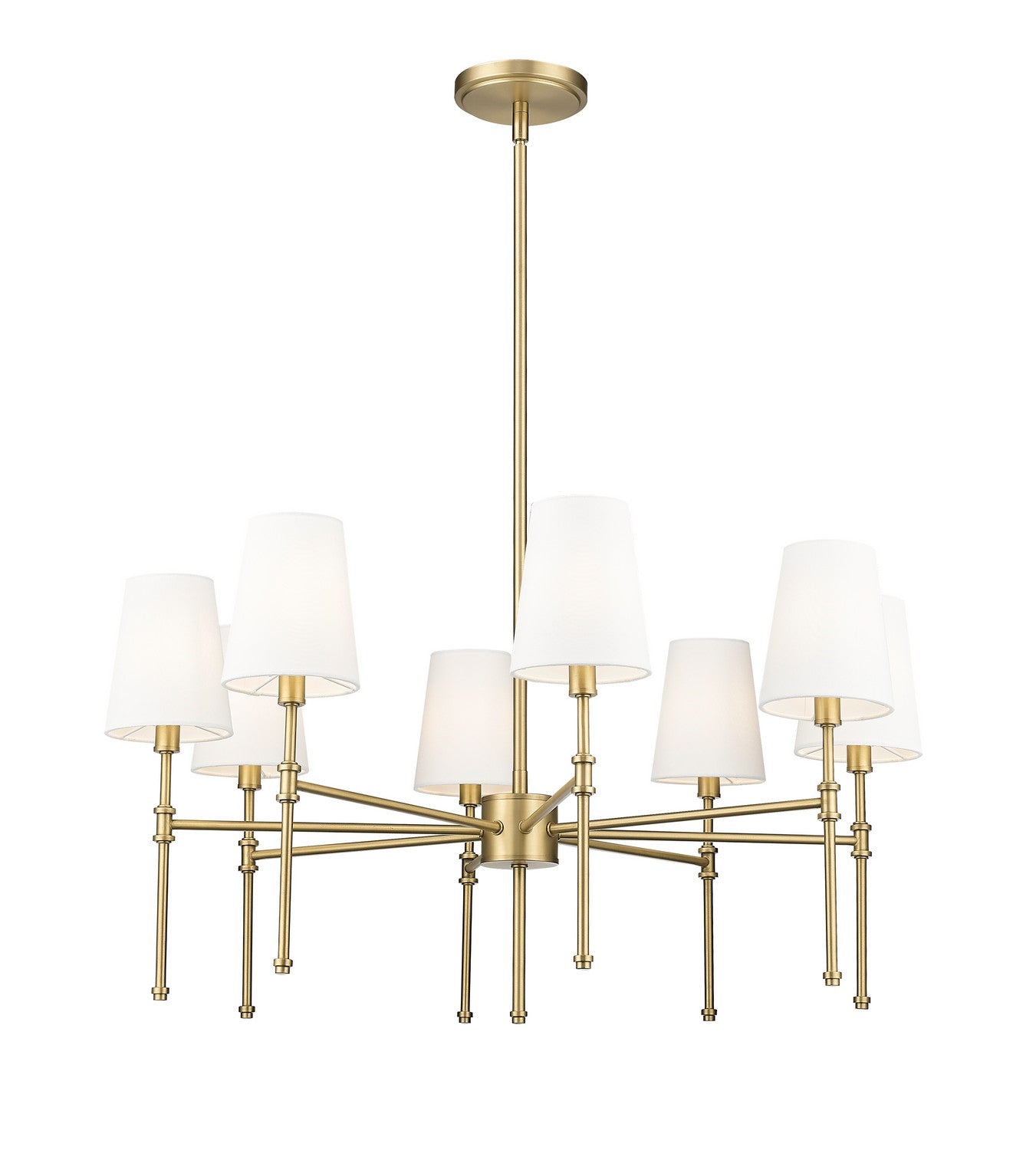 Millennium - 16108-VB - Eight Light Chandelier - Adorra - Vintage Brass