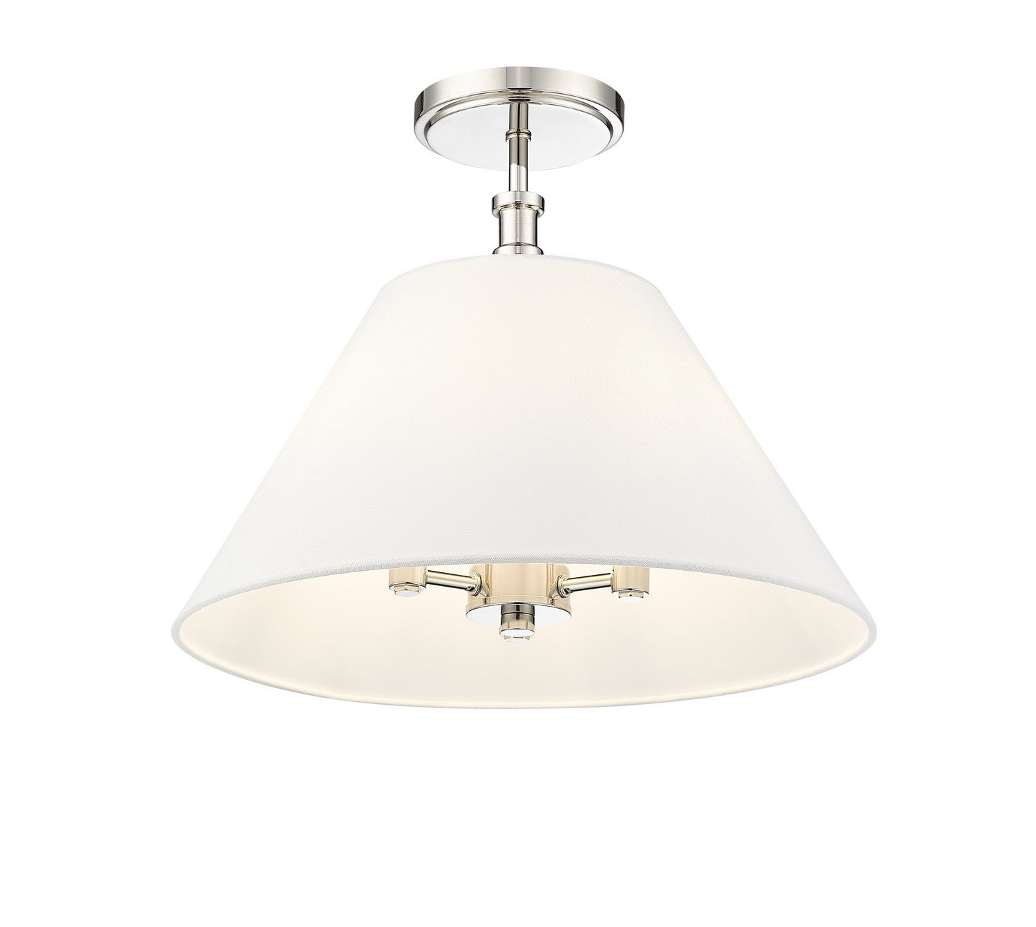 Millennium - 16403-PN - Three Light Semi-Flush Mount - Adorra - Polished Nickel
