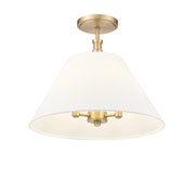 Millennium - 16403-VB - Three Light Semi-Flush Mount - Adorra - Vintage Brass