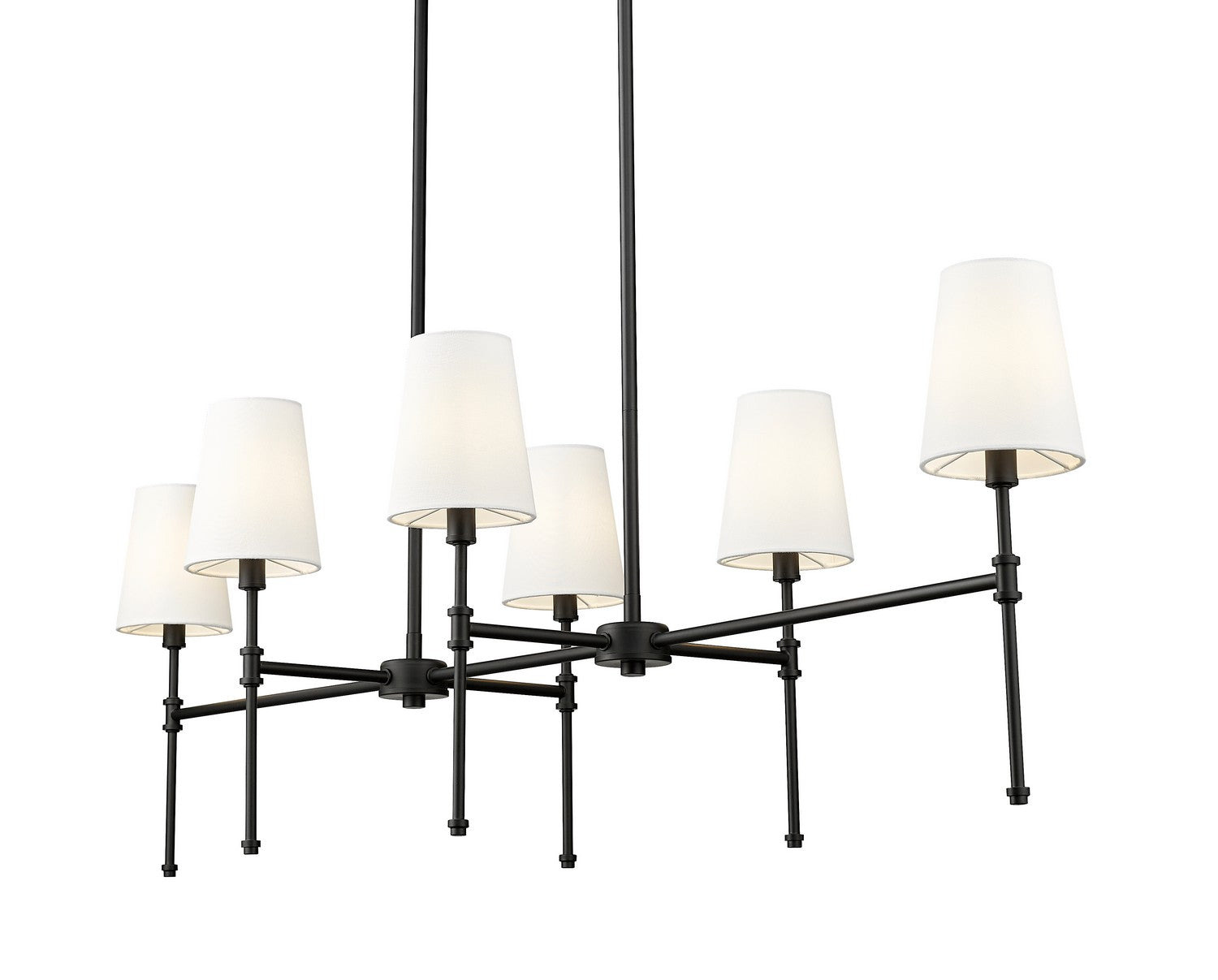 Millennium - 16506-MB - Six Light Chandelier - Adorra - Matte Black