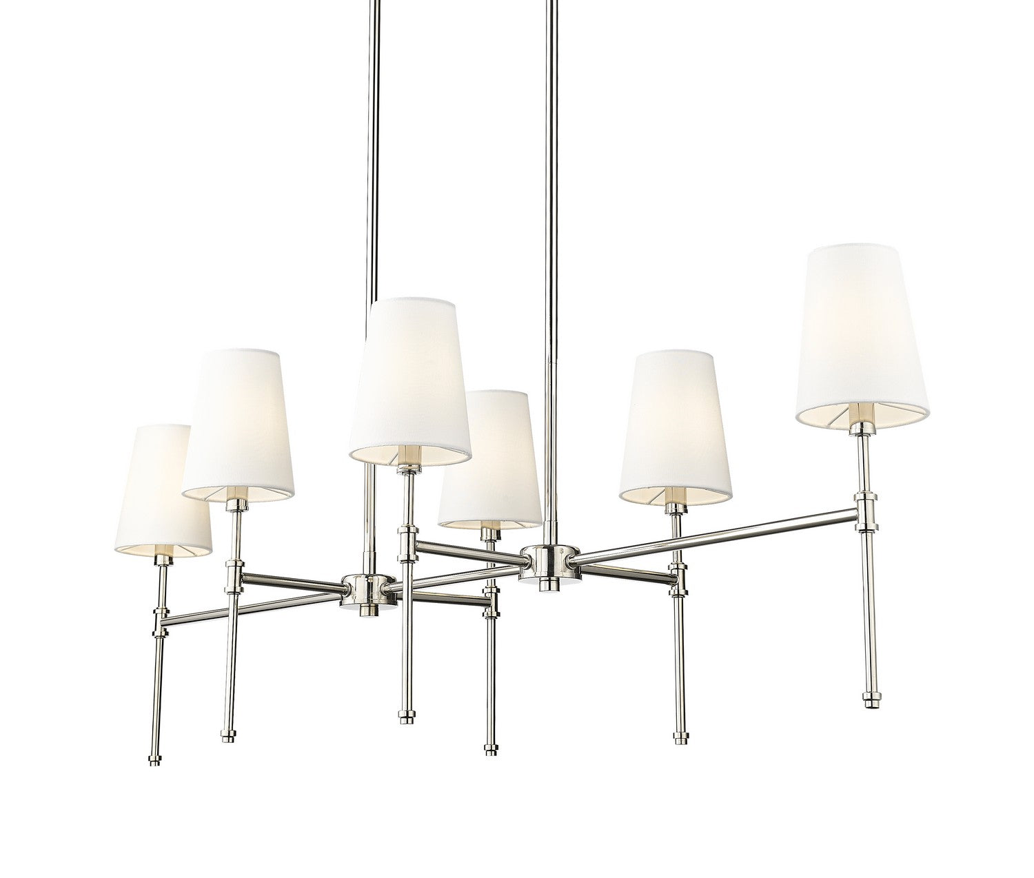 Millennium - 16506-PN - Six Light Chandelier - Adorra - Polished Nickel
