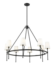 Millennium - 16608-MB - Eight Light Chandelier - Adorra - Matte Black