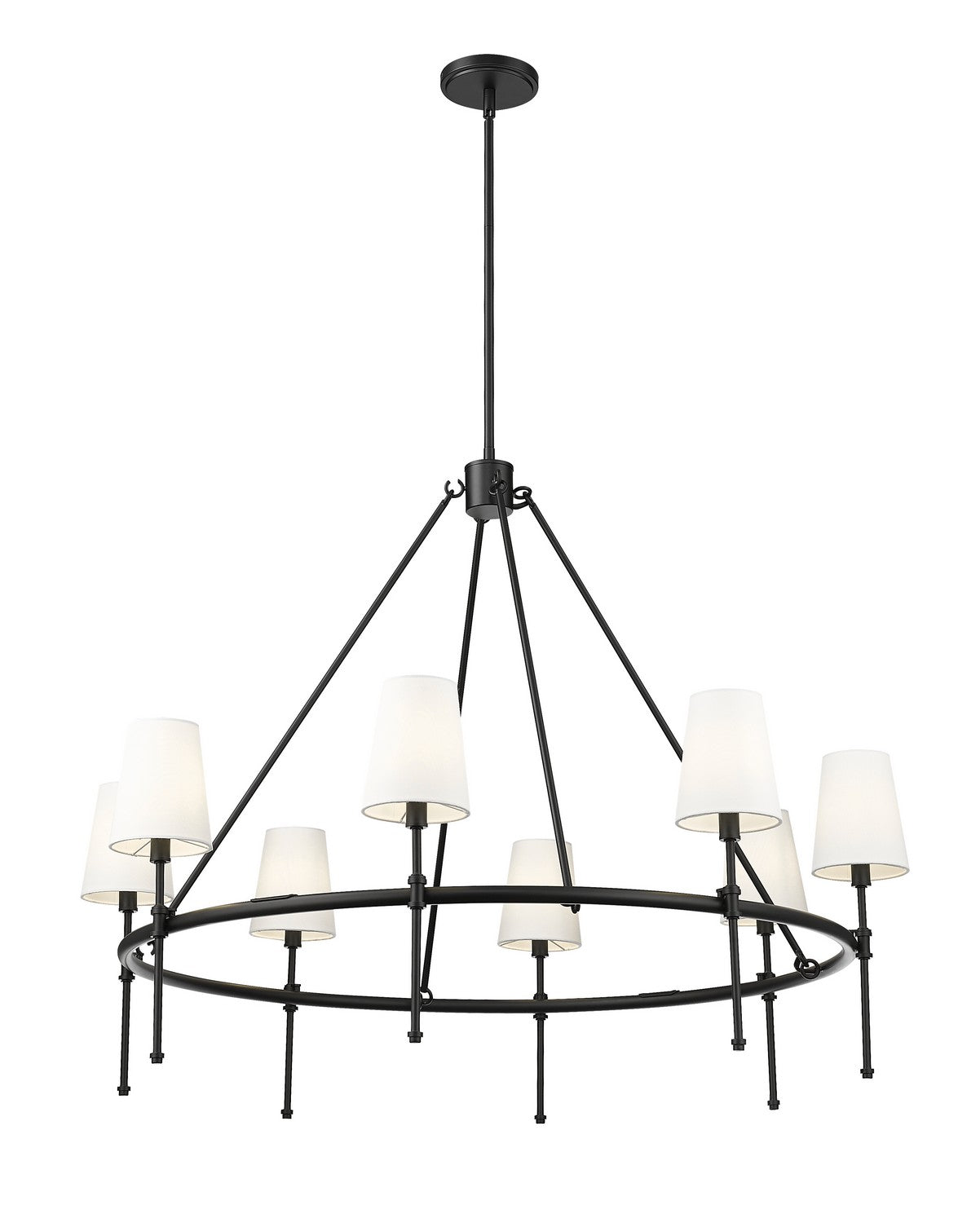 Millennium - 16608-MB - Eight Light Chandelier - Adorra - Matte Black