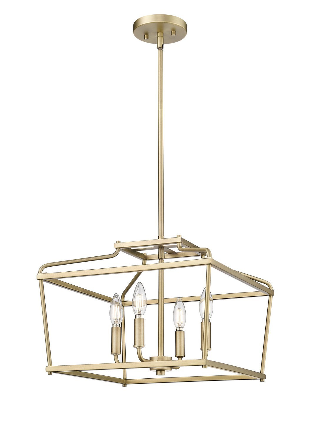 Millennium - 19104-VB - Four Light Pendant - Nellita - Vintage Brass