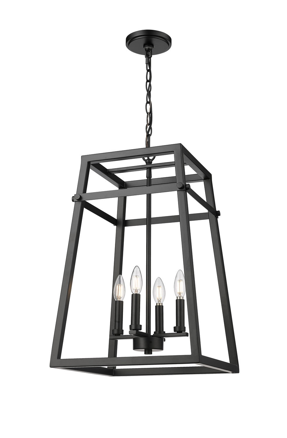 Millennium - 19204-MB - Four Light Pendant - Tellsa - Matte Black