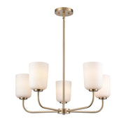 Millennium - 214005-MG - Five Light Chandelier - Laphia - Modern Gold