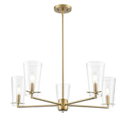 Millennium - 217005-VB - Five Light Chandelier - Maccan - Vintage Brass