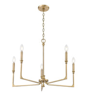 Millennium - 25305-VB - Five Light Chandelier - Azara - Vintage Brass