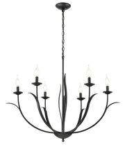 Millennium - 44106-MB - Six Light Chandelier - Charlize - Matte Black