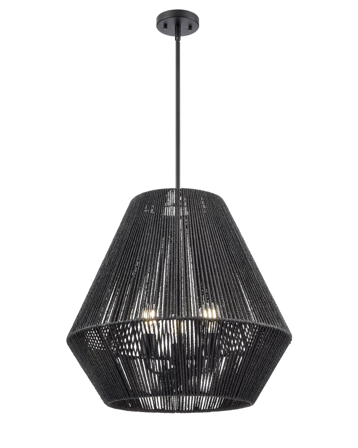 Millennium - 9023-MB - Three Light Pendant - Elise - Matte Black