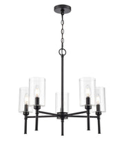 Millennium - 9915-MB - Five Light Chandelier - Chastine - Matte Black