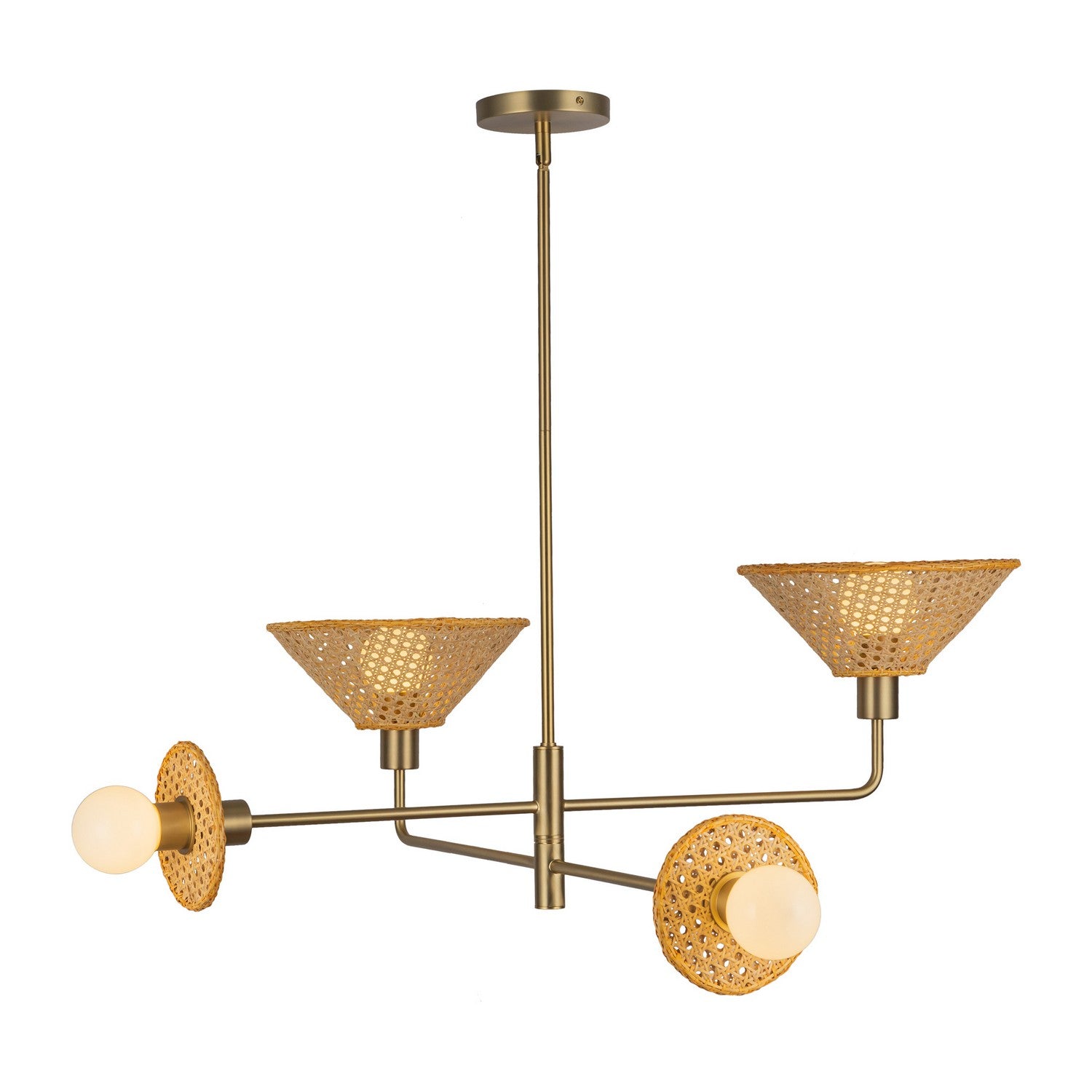 Alora - CH432438BG - Four Light Chandelier - Piper - Brushed Gold
