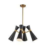 Alora - CH574424MBAG - Four Light Chandelier - Blake - Matte Black/Aged Gold