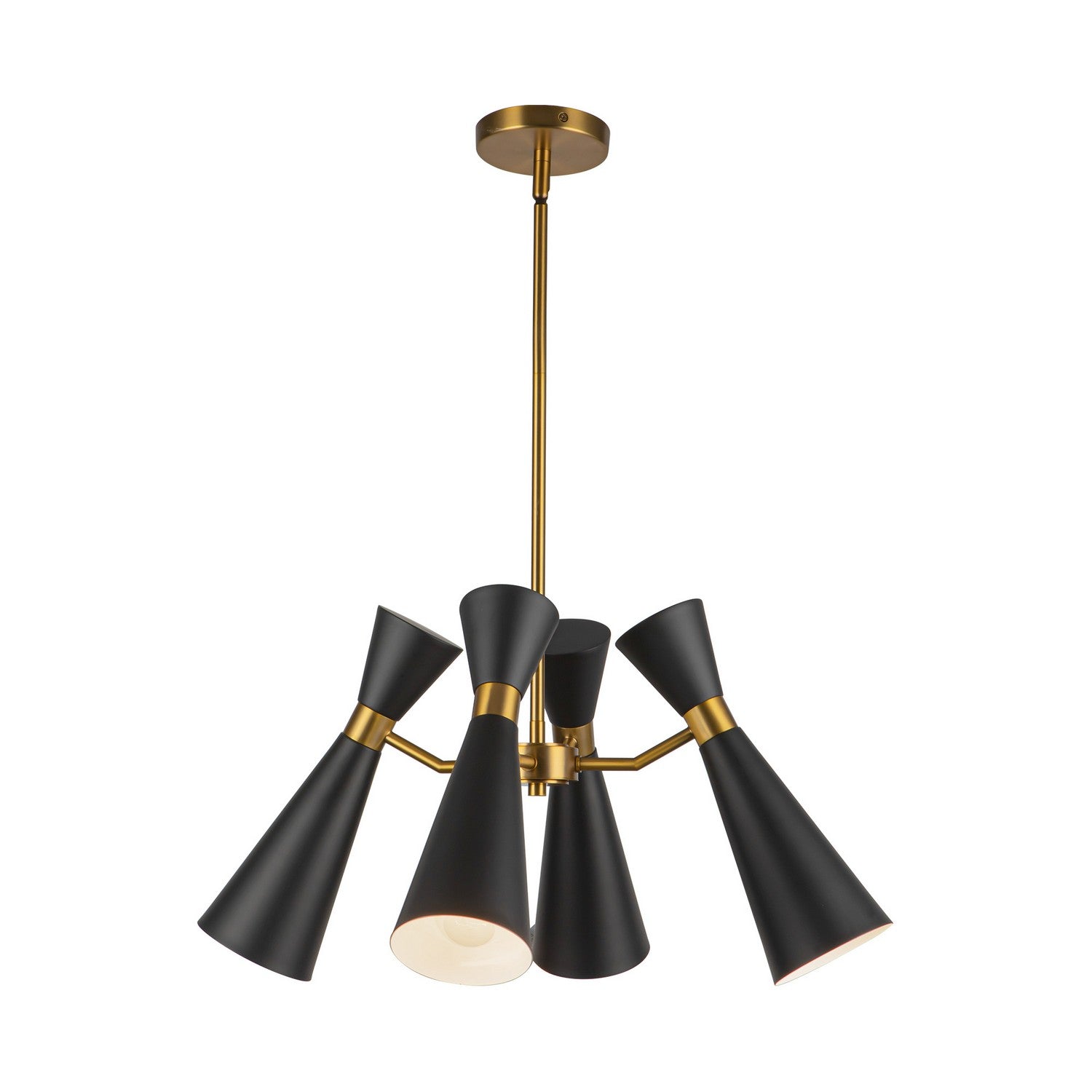 Alora - CH574424MBAG - Four Light Chandelier - Blake - Matte Black/Aged Gold