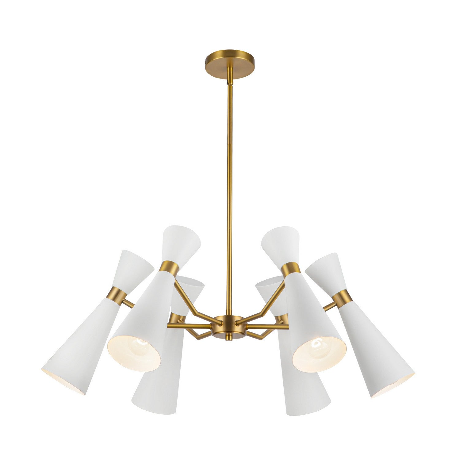 Alora - CH574632WHAG - Six Light Chandelier - Blake - White/Aged Gold