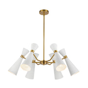 Alora - CH574632WHAG - Six Light Chandelier - Blake - White/Aged Gold