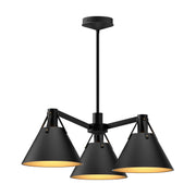 Alora - CH584525MB - Three Light Chandelier - Archer - Matte Black