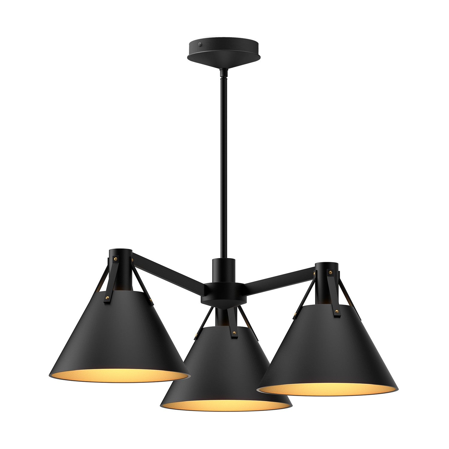 Alora - CH584525MB - Three Light Chandelier - Archer - Matte Black