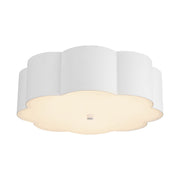 Alora - FM603314AW - Three Light Flush Mount - Blossom - Antique White