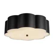 Alora - FM603314MB - Three Light Flush Mount - Blossom - Matte Black