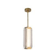 Alora - PD374316VBCR-UNV - LED Pendant - Alai - Vintage Brass/Ribbed Glass