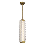 Alora - PD374624VBCR-UNV - LED Pendant - Alai - Vintage Brass/Ribbed Glass