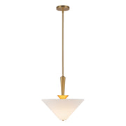 Alora - PD497016BGWL - One Light Pendant - Bridgette - Brushed Gold/White Linen