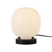 Alora - TL579107MBGR - One Light Table Lamp - Cherise - Matte Black/Glossy Ribbed Opal Glass
