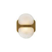 Alora - WV357109VBAR - One Light Wall Vanity - Odin - Vintage Brass/Alabaster