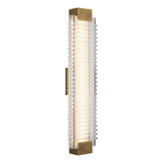 Alora - WV374225VBCR - LED Wall Vanity - Alai - Vintage Brass/Ribbed Glass