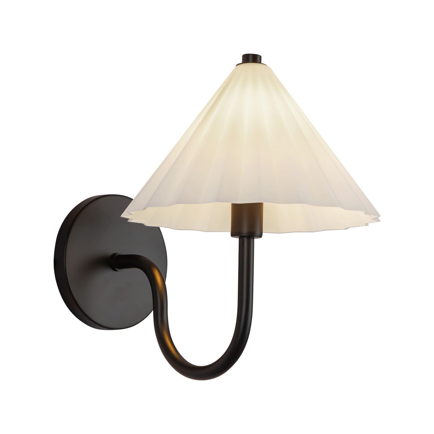 Alora - WV451808MBOP - One Light Vanity - Serena - Matte Black/Opal Glass