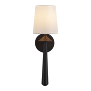 Alora - WV497106MBWL - One Light Vanity - Bridgette - Matte Black/White Linen