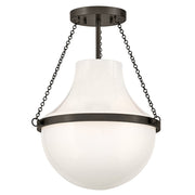 Collins Semi Flush in Oxide Bronze
