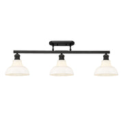 Golden - 0305-3SF BLK-VMG - Three Light Semi-Flush Mount - Carver - Matte Black