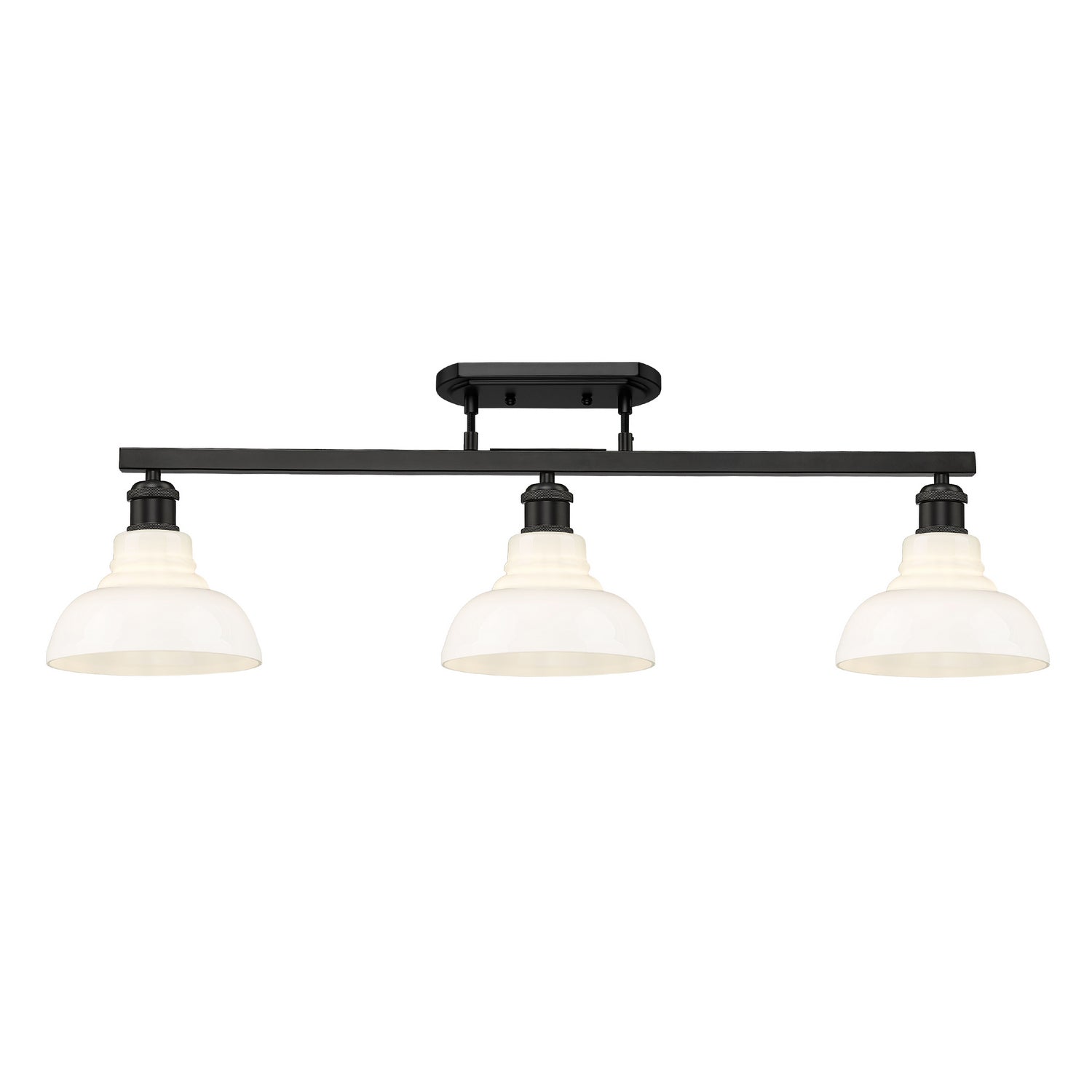 Golden - 0305-3SF BLK-VMG - Three Light Semi-Flush Mount - Carver - Matte Black