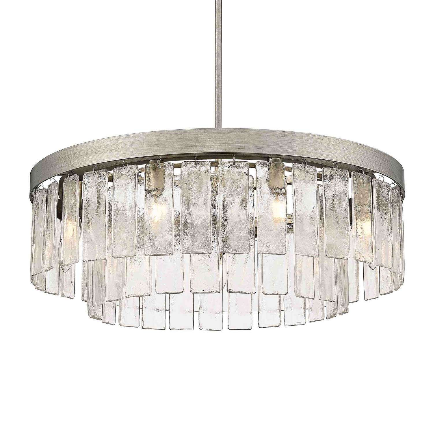 Golden - 1768-9 PS-HWG - Nine Light Chandelier - Ciara - Peruvian Silver