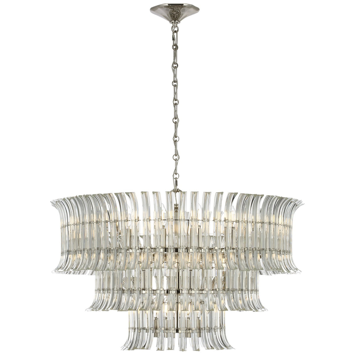 Visual Comfort Signature - ARN 5072PN-CG - LED Chandelier - Rhine - Polished Nickel