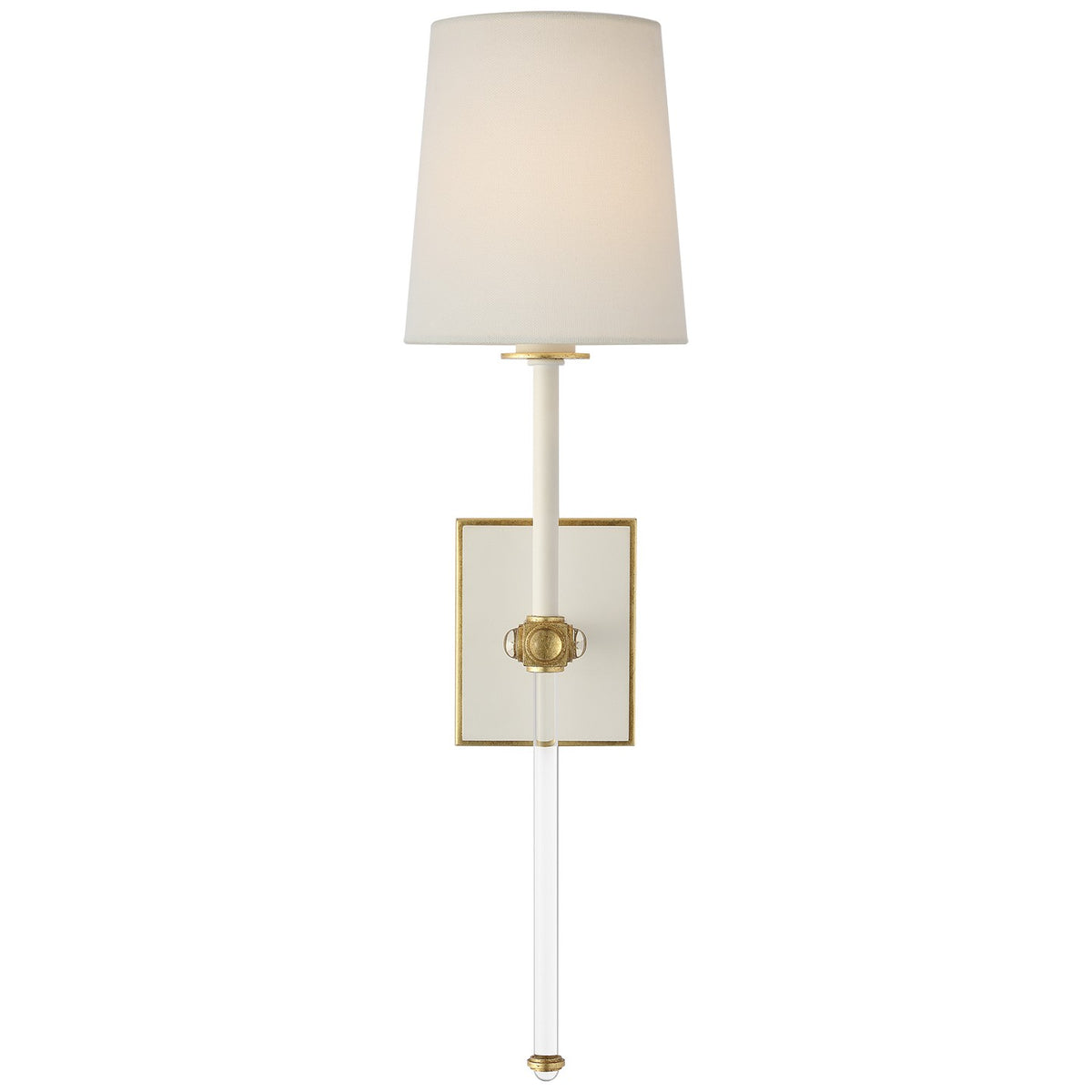 Visual Comfort Signature - JN 2052WHT/CG-L-CL - LED Wall Sconce - Lucia - Matte White and Crystal