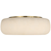 Visual Comfort Signature - KW 4904ALB/AB - LED Flush Mount - Formosa - Alabaster and Antique-Burnished Brass