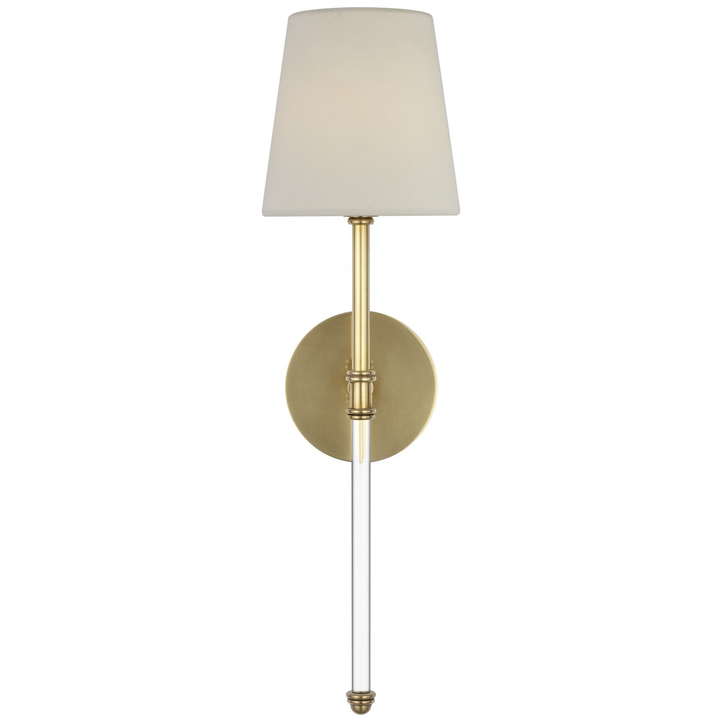 Visual Comfort Signature - SK 2019HAB-L-CL - LED Wall Sconce - Camille - Hand-Rubbed Antique Brass
