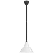 Visual Comfort Signature - TOB 5802MBK-WHT - LED Pendant - Academy Barn Light - Matte Black