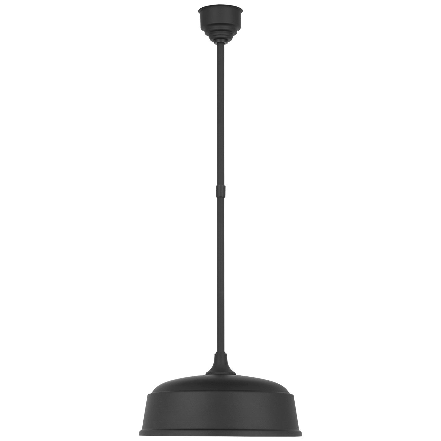 Visual Comfort Signature - TOB 5812MBK-MBK - LED Pendant - Academy Barn Light - Matte Black