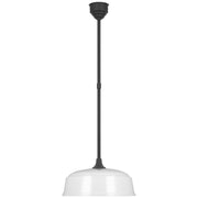 Visual Comfort Signature - TOB 5812MBK-WHT - LED Pendant - Academy Barn Light - Matte Black