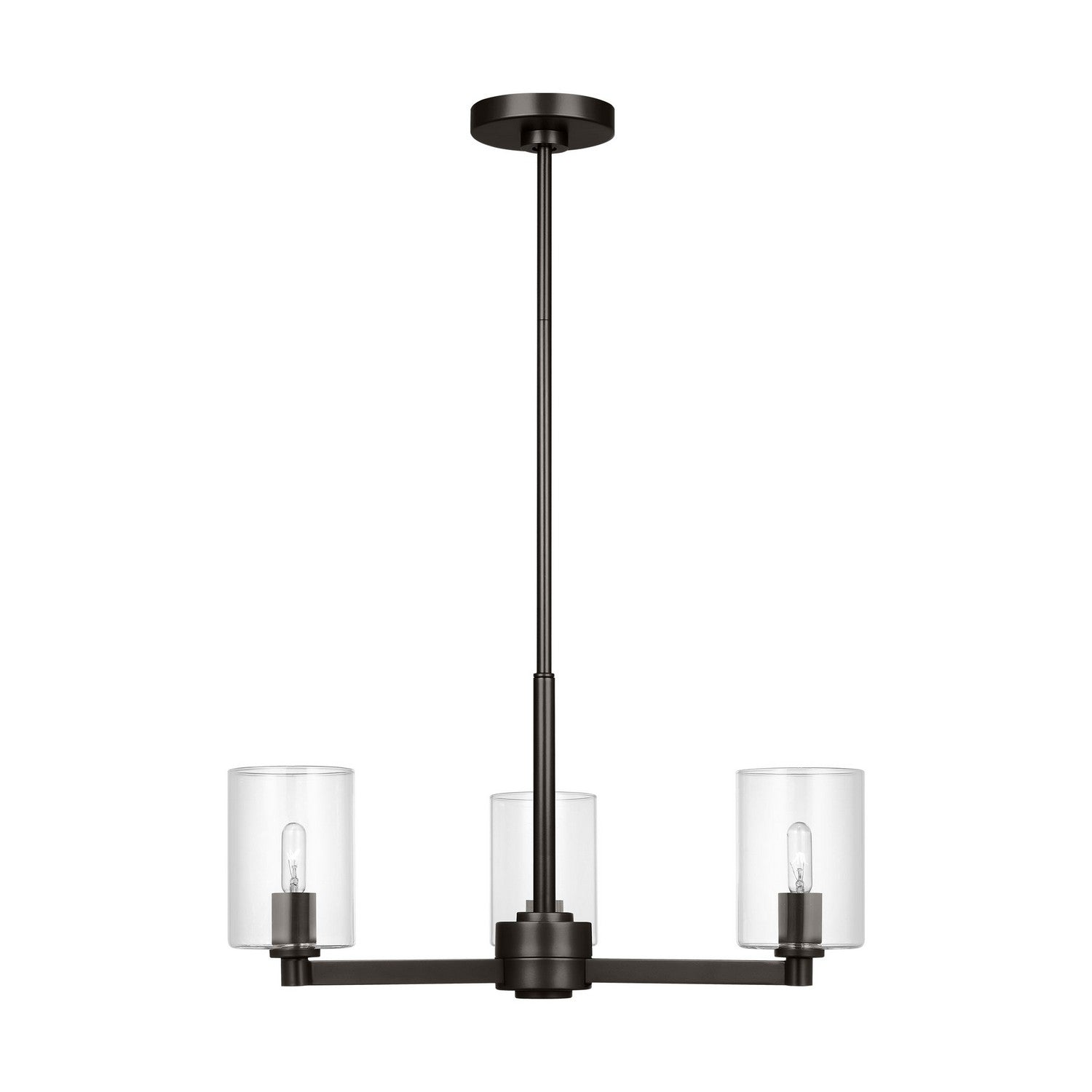 Visual Comfort Studio - 3164203C-112 - Three Light Chandelier - Fullton - Midnight Black